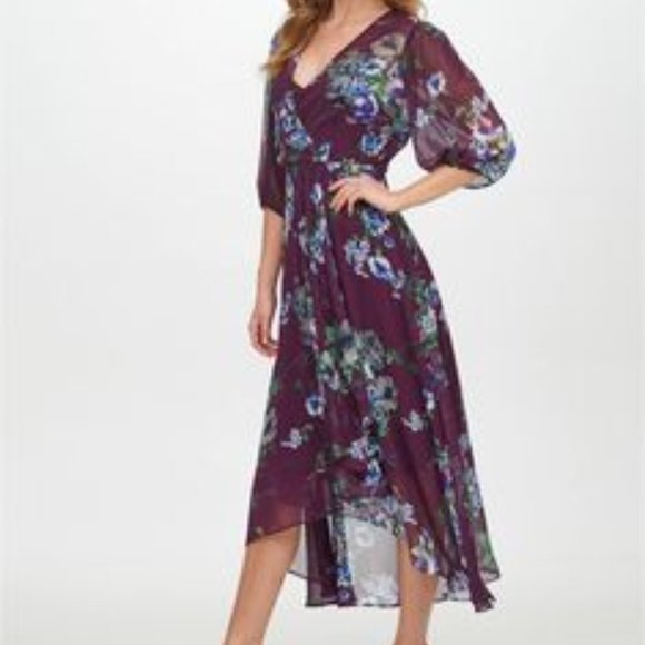 Calvin Klein Dresses & Skirts - Calvin Klein Womens Dress Floral High-Low Midi Size 2